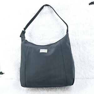 Vintage Diahann Carroll Navy Nylon Hobo Shoulder Bag